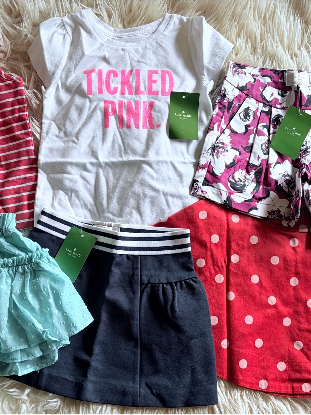 Kate Spade 6 piece Lot Set Toddler Girls Size 2T NEW tops bottoms Skirt $300